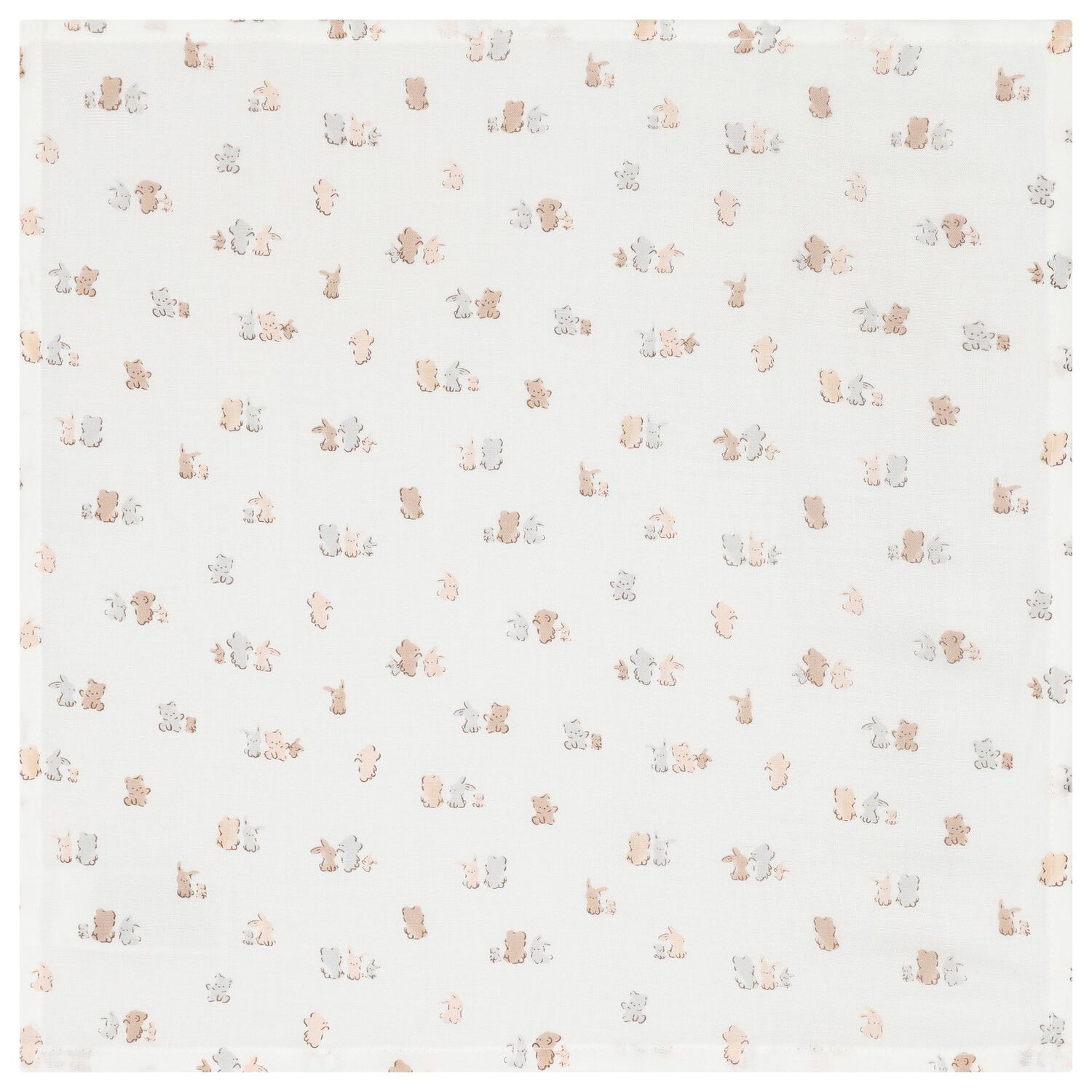 White & Beige Baby Muslin Swaddles (3-Pack), 1, hi-res