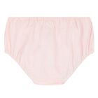 طقم فستان تول باللون وردي مكشكش للبنات , 1, hi-res