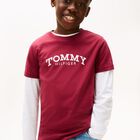 تيشيرت اولاد بالشعار باللون الاحمر , 3, hi-res