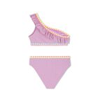 Girls Lilac Ruffled Bikini , 1, hi-res