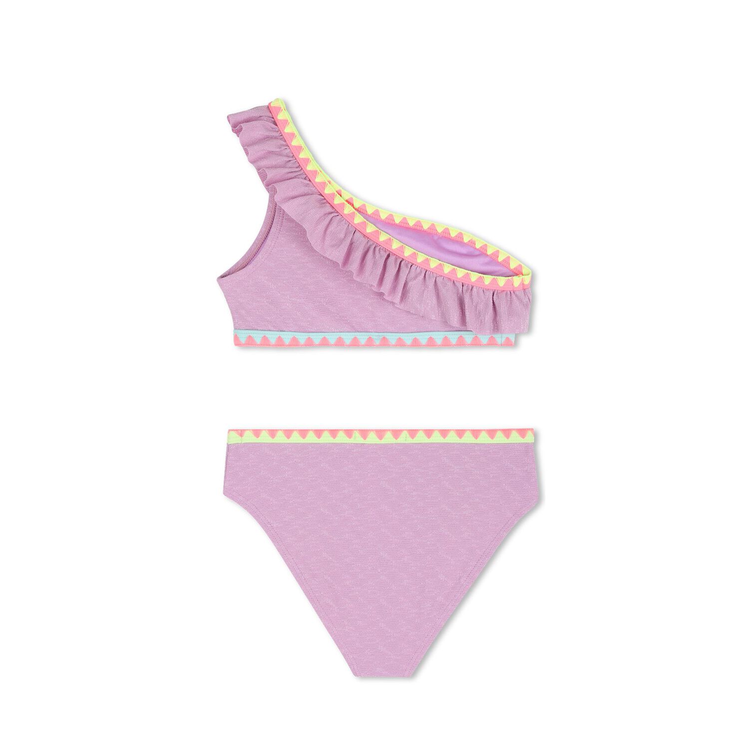 Girls Lilac Ruffled Bikini , 1, hi-res