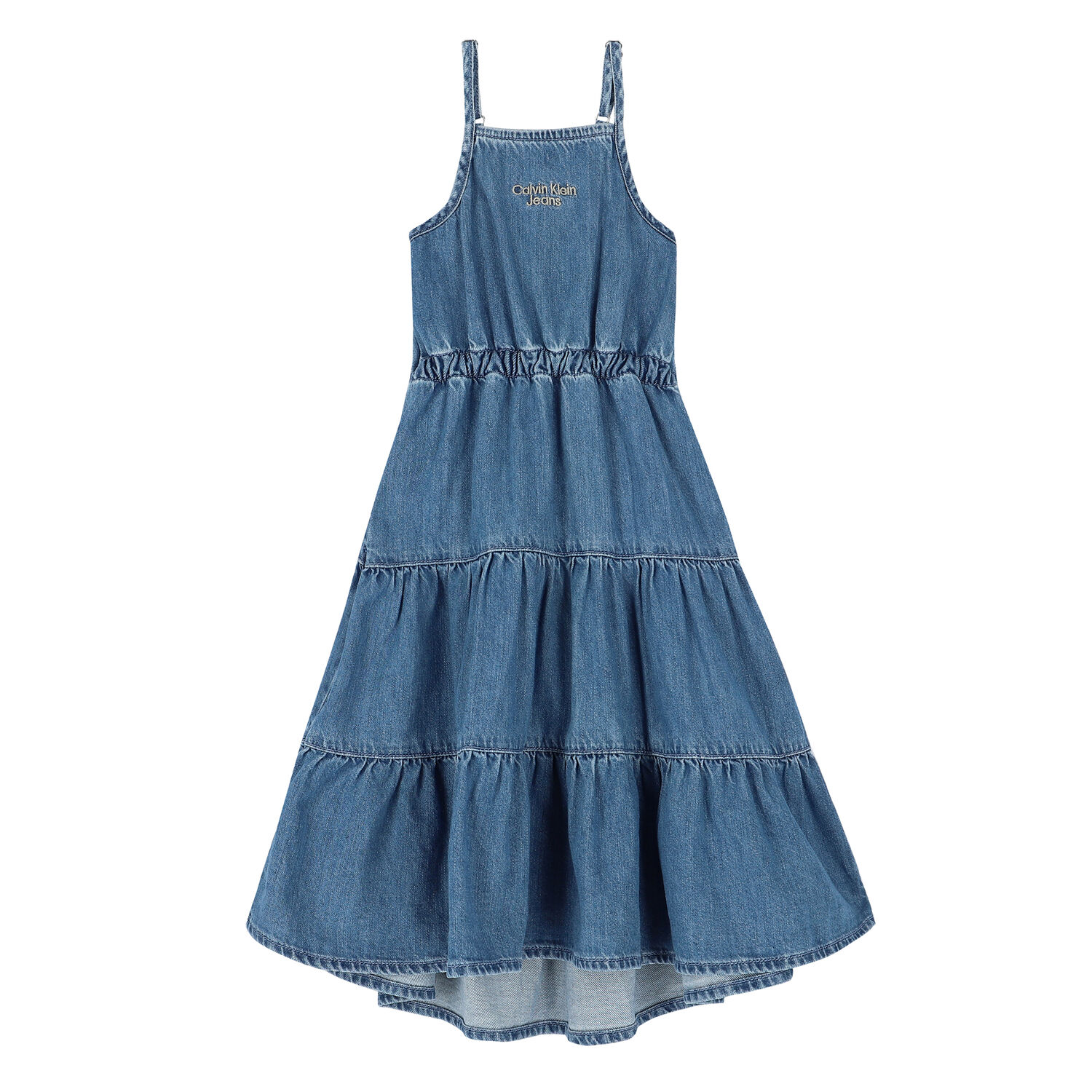 Girls Blue Denim Dress, 1, hi-res image number null