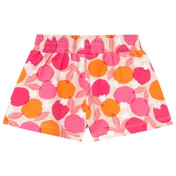 Younger Girls Pink & Orange Fruits Shorts