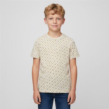 Boys Beige Logo T-Shirt