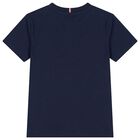 Boys Navy Blue Snoopy Logo T-Shirt, 1, hi-res
