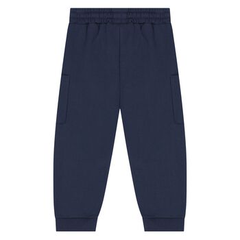 Baby Boys Ivory & Navy Blue 3 Piece Tracksuit