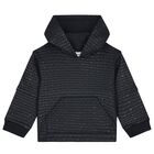 Younger Boys Navy Blue Logo Hooded Top, 1, hi-res