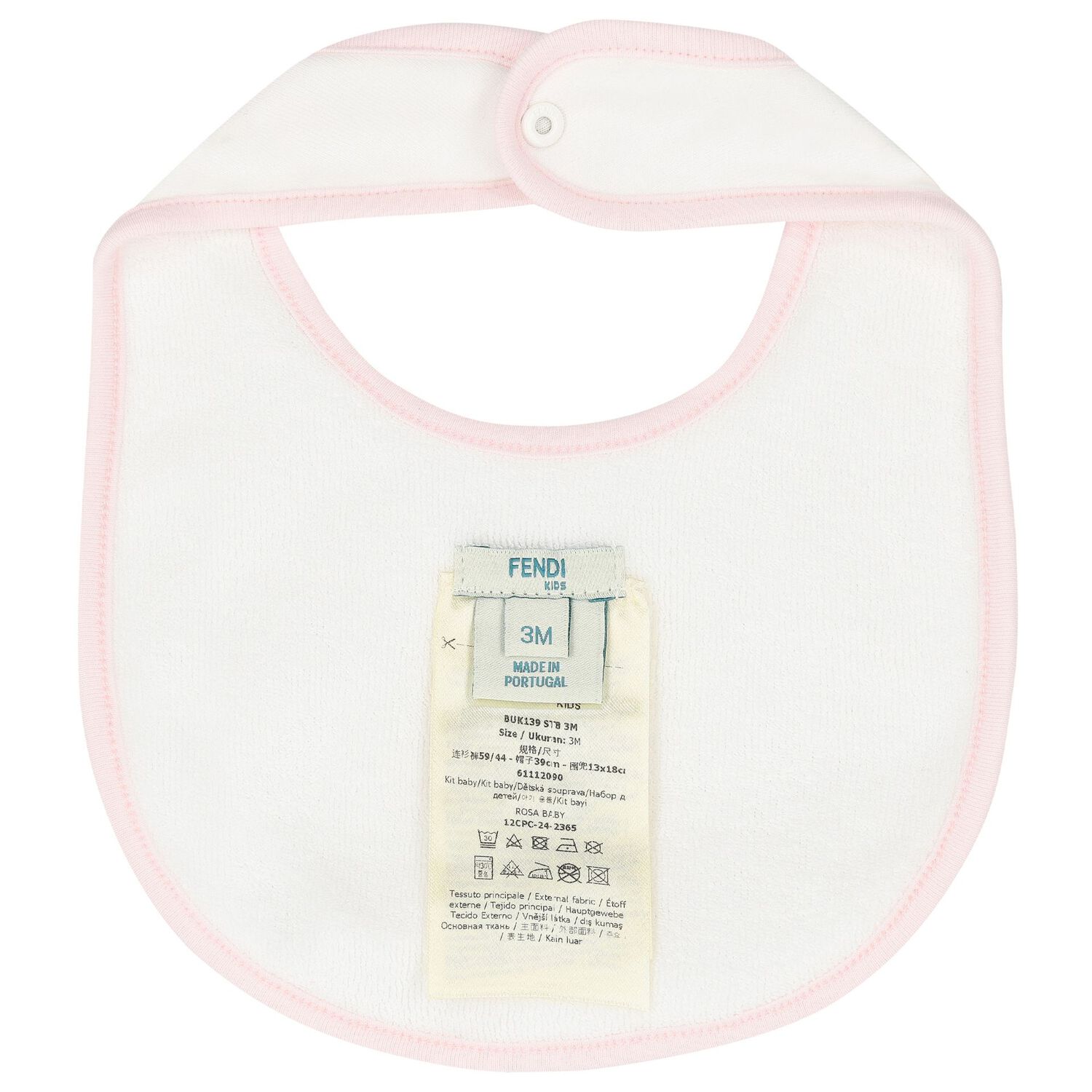 Baby Girls White & Pink Logo Babygrow Gift Set, 1, hi-res