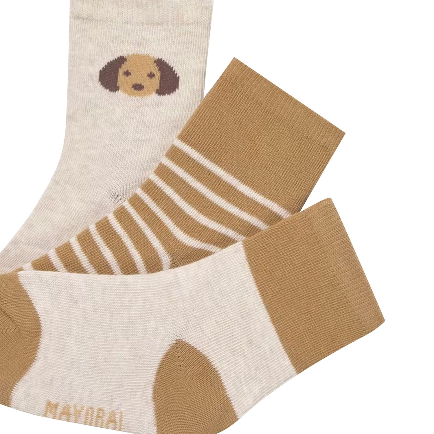 Younger Boys Beige Socks ( 3 Pack ), 1, hi-res