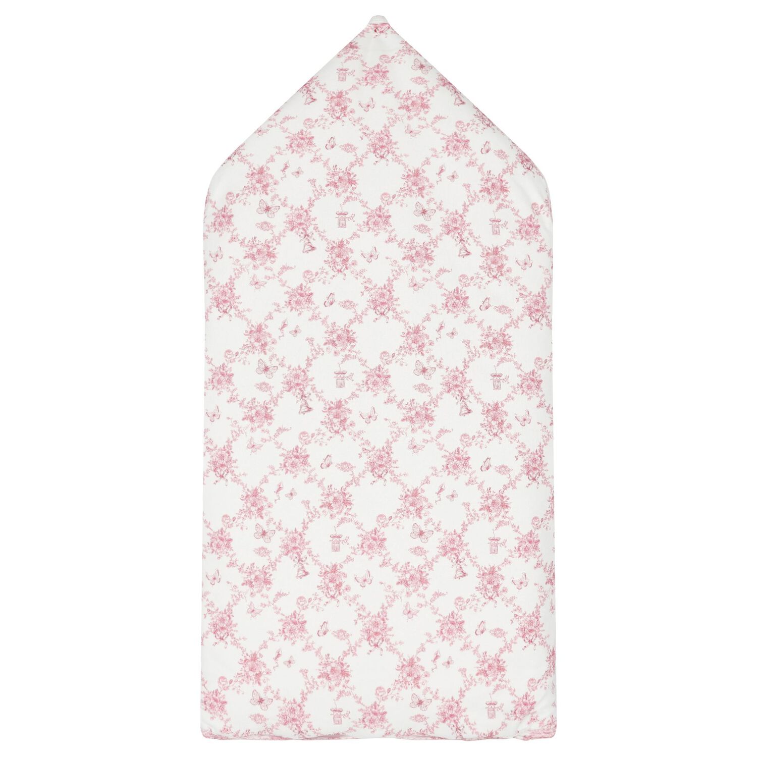  مدس بنات بطبعة الزهور والفراشات  باللون الأبيض والوردي, 1, hi-res