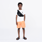 Boys Orange Logo Swim Shorts, 1, hi-res