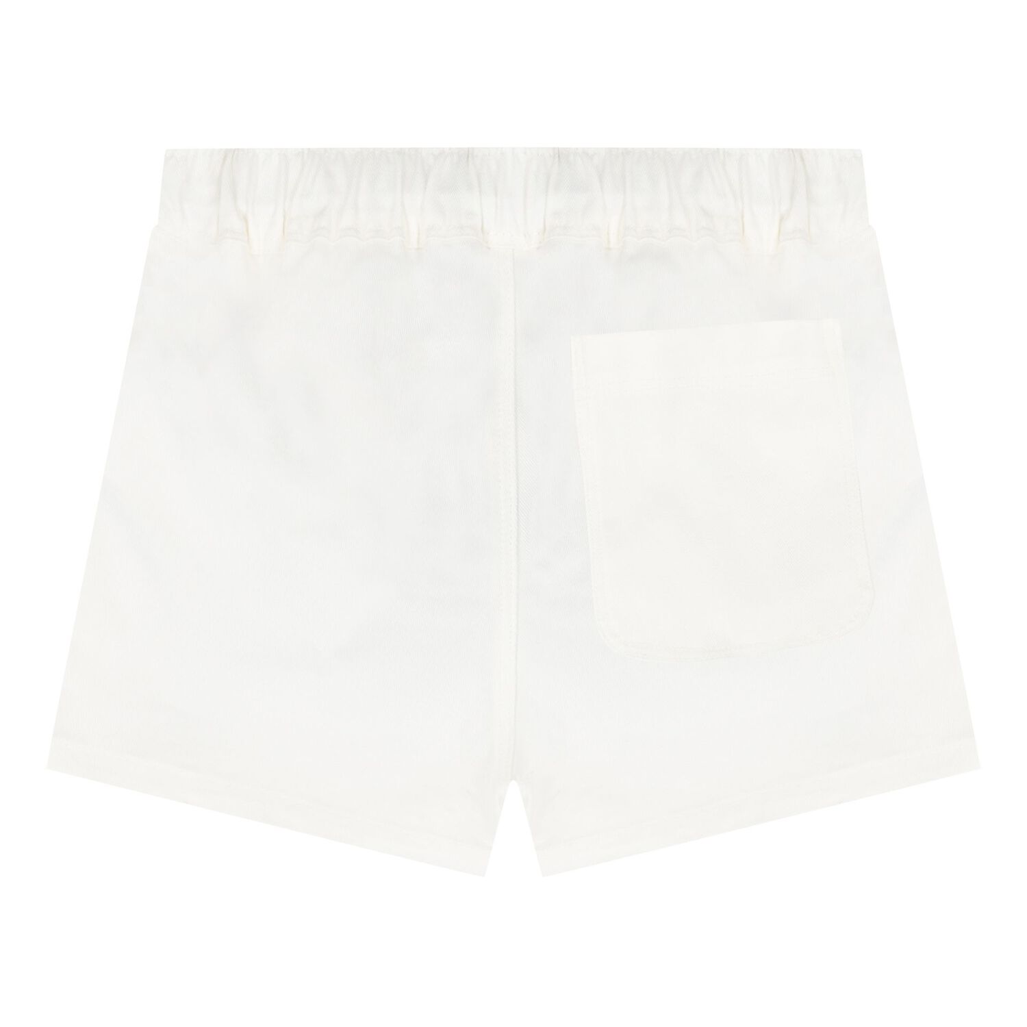 Younger Boys White Teddy Bear Logo Shorts, 1, hi-res