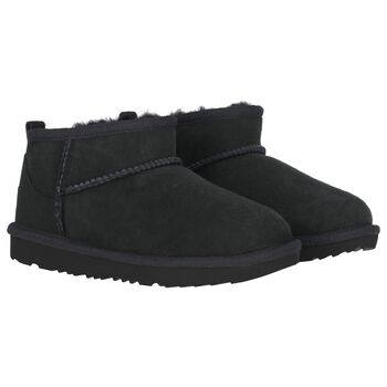 Black Classic Ultra Mini Suede Boots