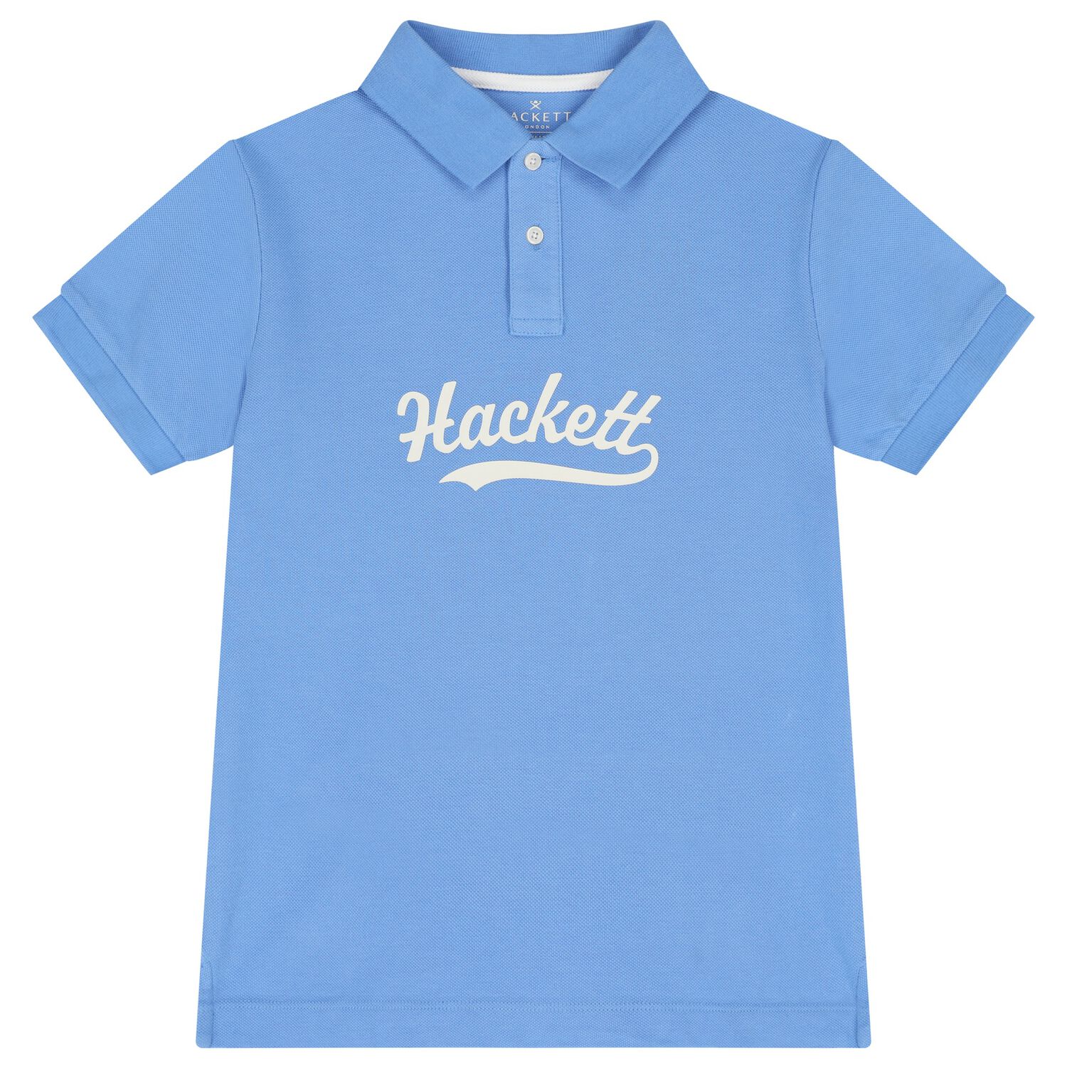 Boys Blue Logo Polo Shirt , 1, hi-res