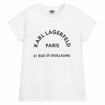 Girls White Logo T-Shirt