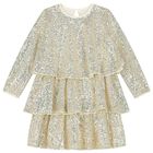 فستان تل بنات بالترتر باللون الذهبي , 1, hi-res