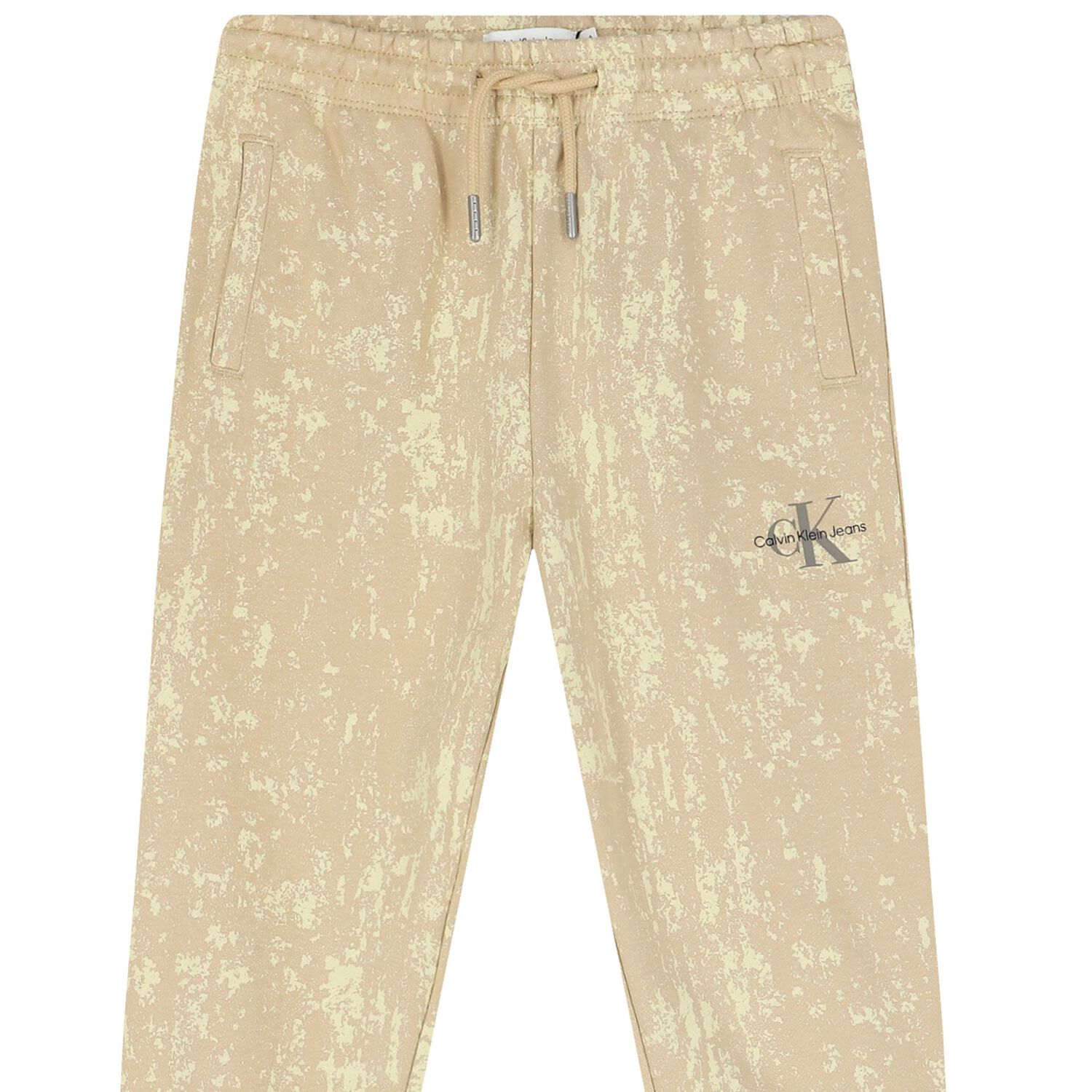 Boys Beige Logo Joggers, 1, hi-res