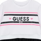 فستان تول بشعار أبيض وأسود للبنات, 1, hi-res