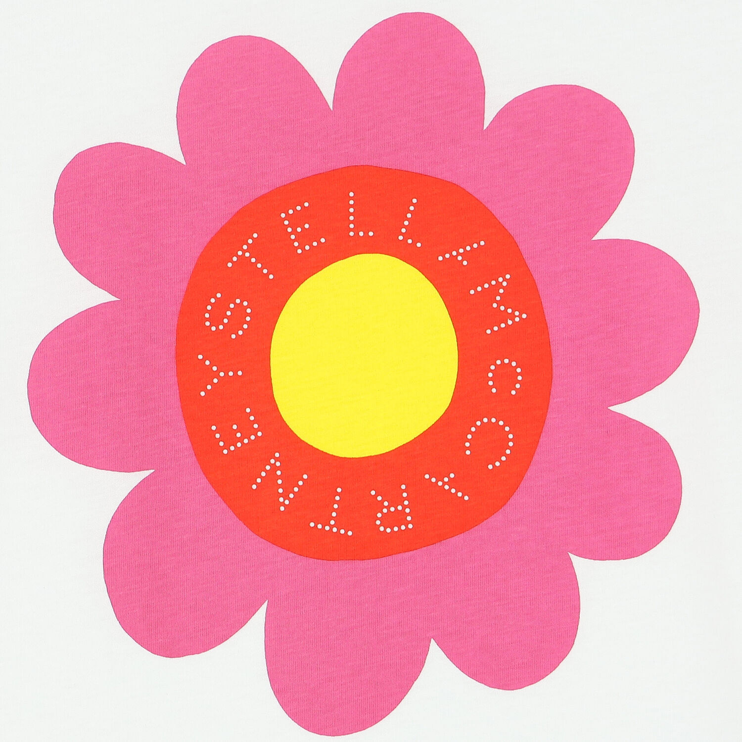 تيشيرت بالشعار باللون الابيض للبنات , 1, hi-res