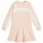 فستان بالشعار باللون الزهرى للبنات, 1, hi-res