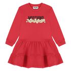 Younger Girls Red Popcorn Logo Dress, 1, hi-res