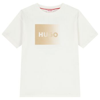 تيشيرت بالشعار تصميم ميني مي باللون الأبيض للأولاد