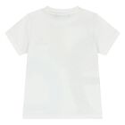 Younger Boys White Logo T-Shirt, 1, hi-res