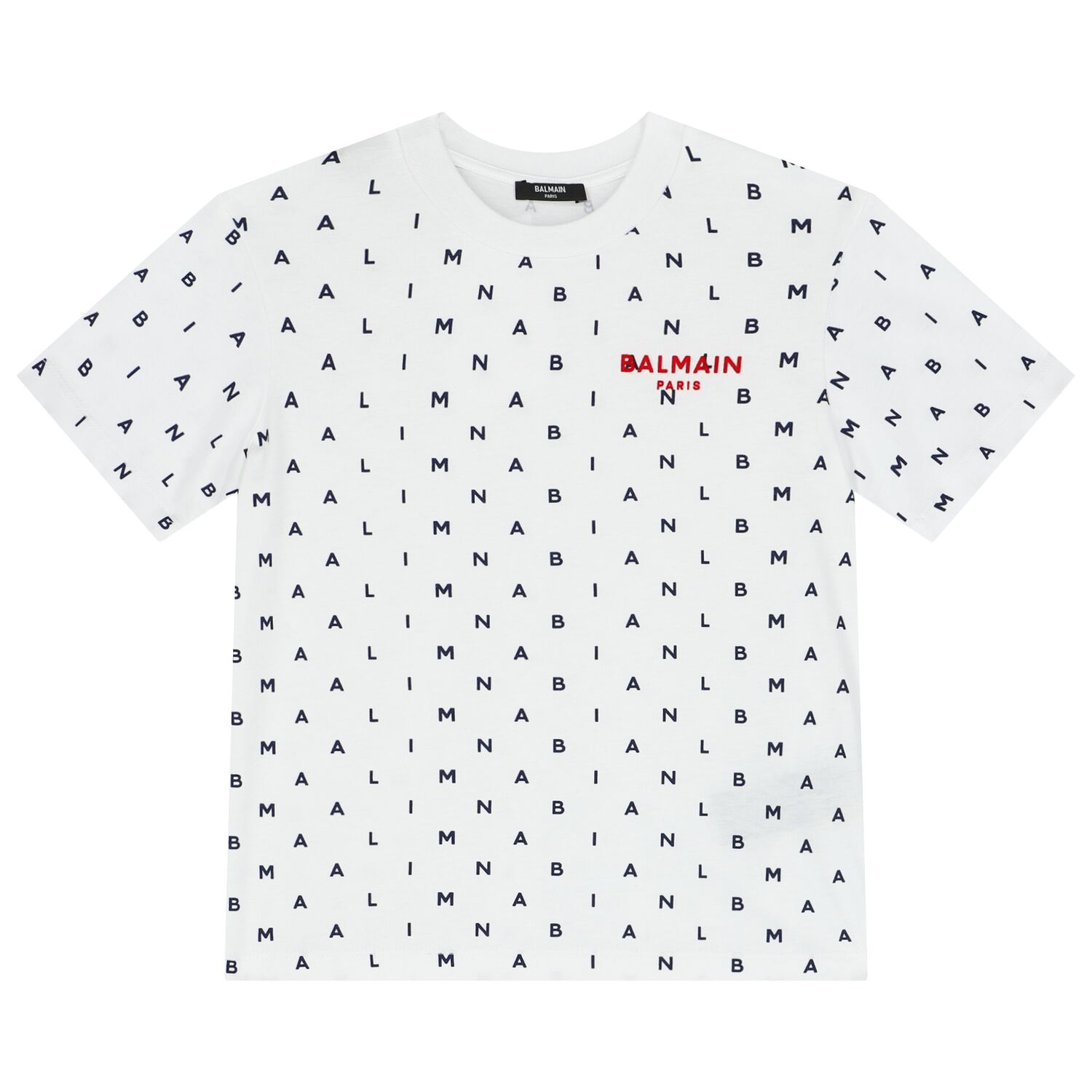 Boys White & Blue Logo T-Shirt, 1, hi-res