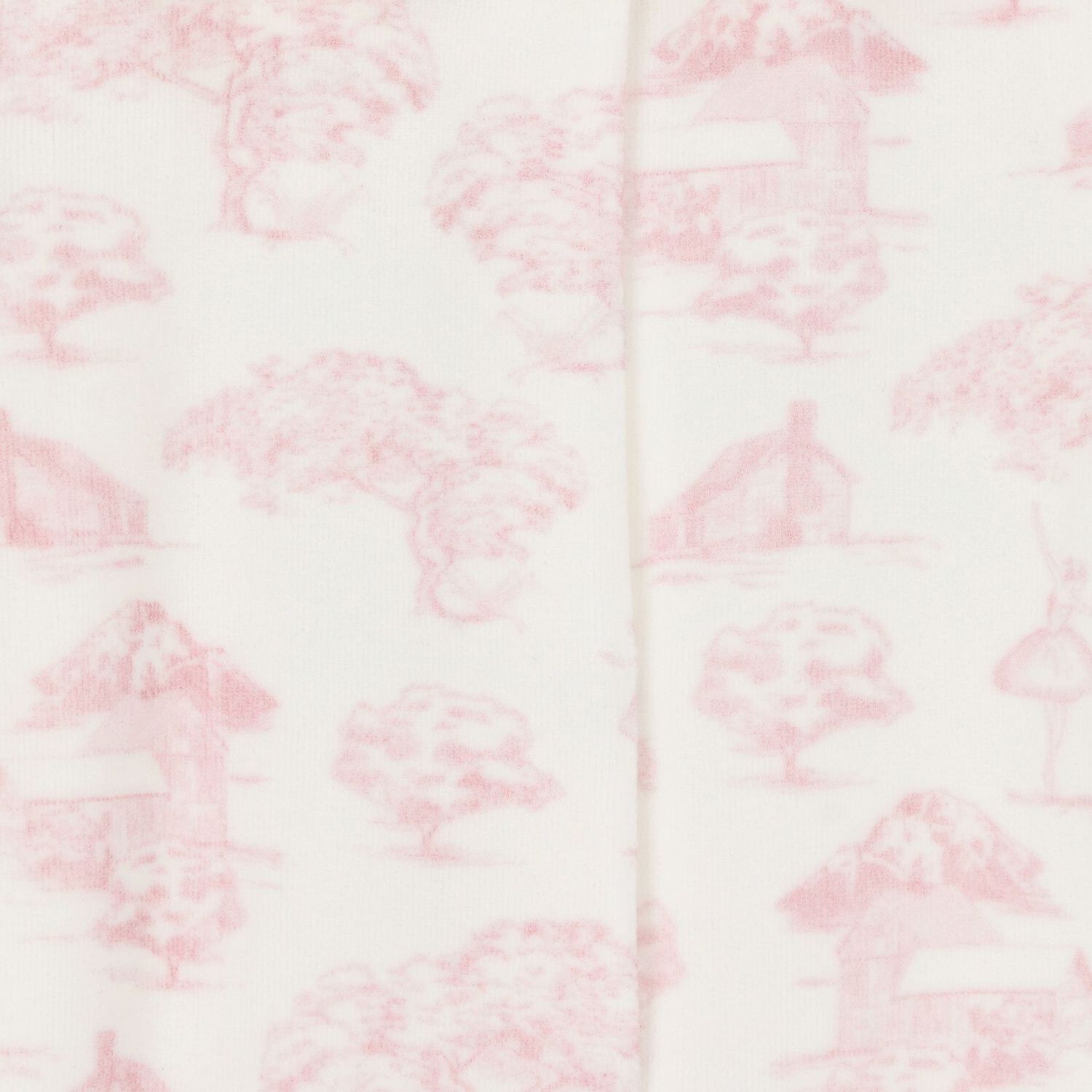 Baby Girls Ivory & Pink Toile de Jouy Babygrow, 1, hi-res