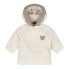 Baby Boys Beige & Ivory Reversible Coat, 1, hi-res