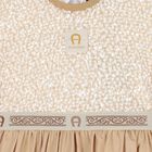 Girls Beige Lacy Knit Sequin Dress, 1, hi-res