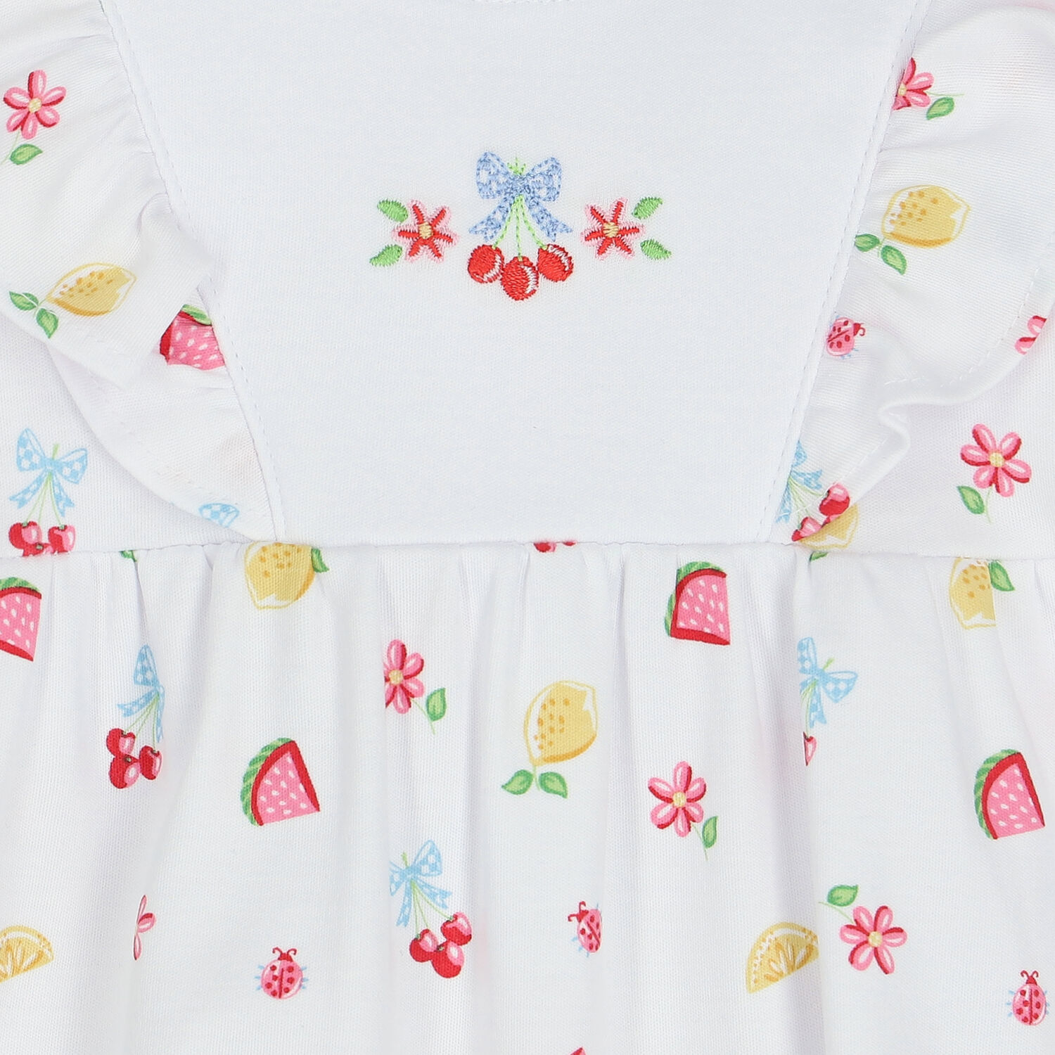 رومبير بنات بطبعة فواكهة باللون الابيض, 1, hi-res