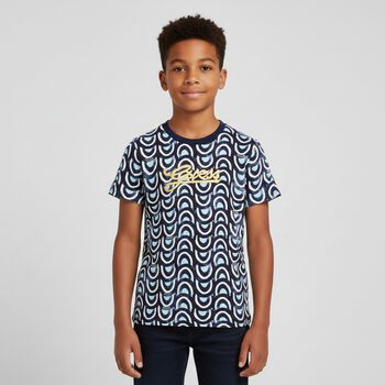 Boys Blue & White Logo T-Shirt