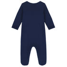 Baby Boys Navy Blue Teddy Babygrow, 3, hi-res