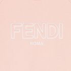 فستان بنات باللون وردي بشعار العلامة, 1, hi-res