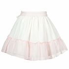 Girls Ivory & Pink  Chiffon Skirt, 1, hi-res