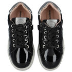 حذاء بنات رياضي باللون الأسود والفضي, 2, hi-res