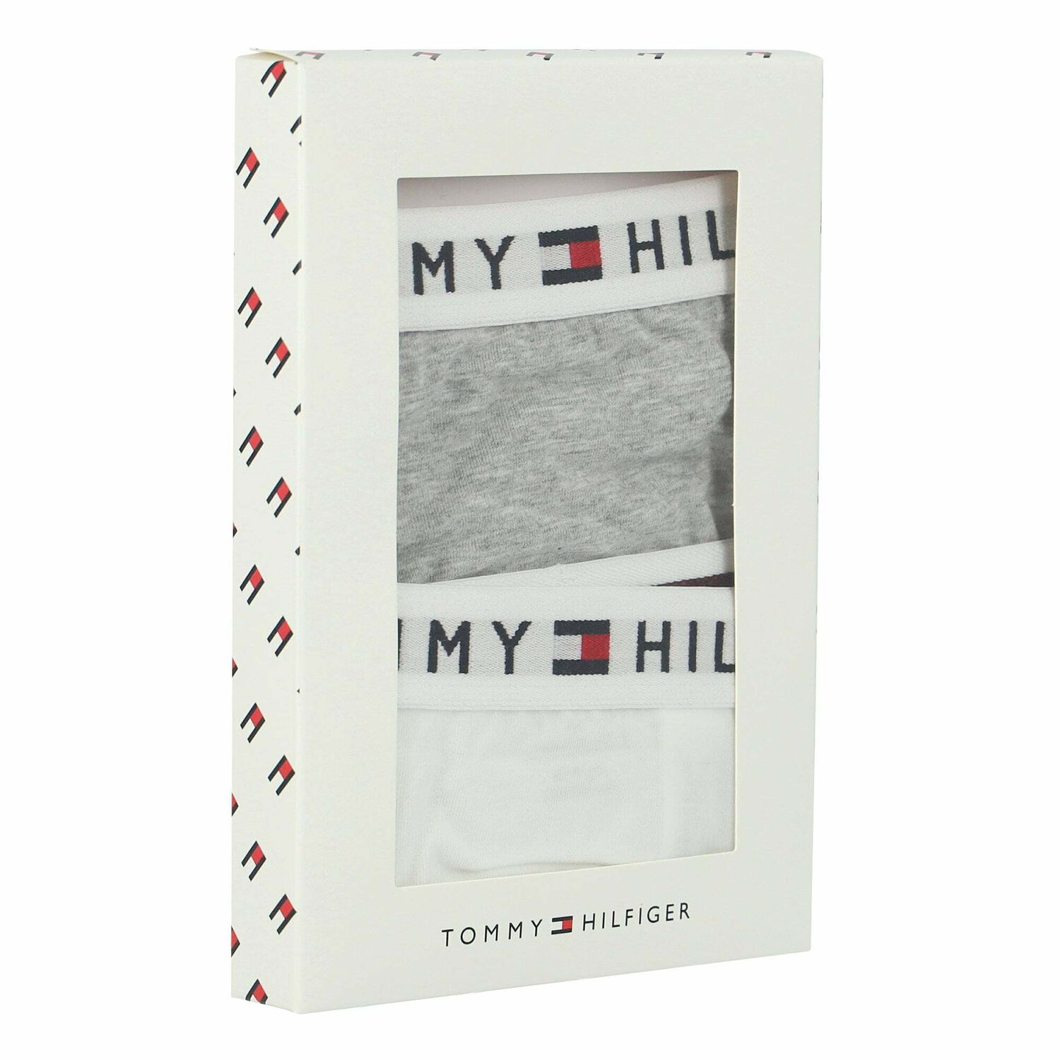 سراويل داخلية بالشعار باللون الابيض والرمادى للبنات (قطعتين), 1, hi-res