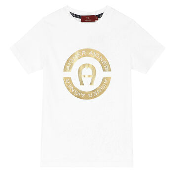 Boys White Logo T-Shirt