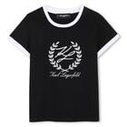 Girls Black & White Logo T-Shirt, 1, hi-res