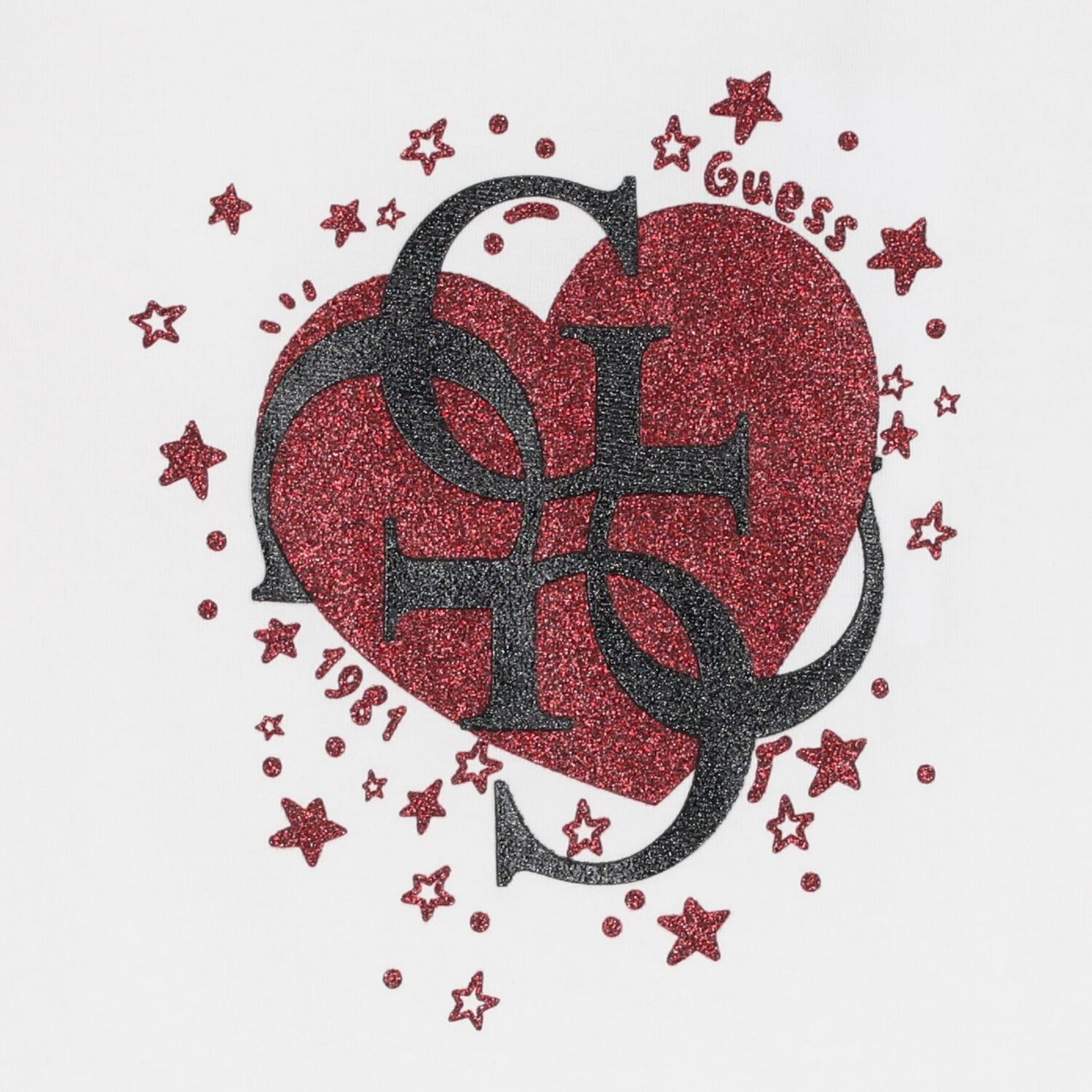 بلوزة بيضاء بأكمام طويلة للفتيات على شكل قلب, 1, hi-res