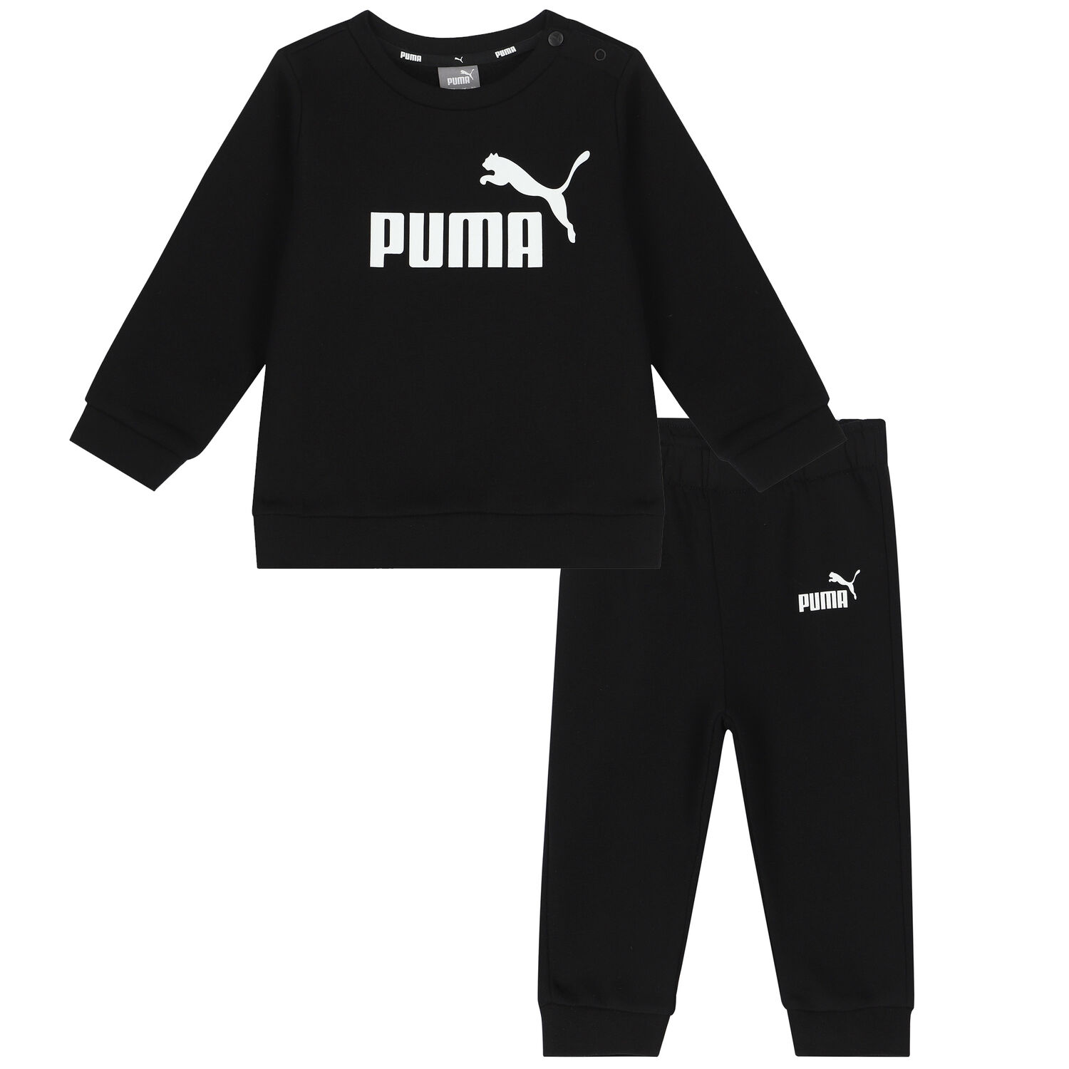 Younger Boys Black Logo Tracksuit, 2, hi-res