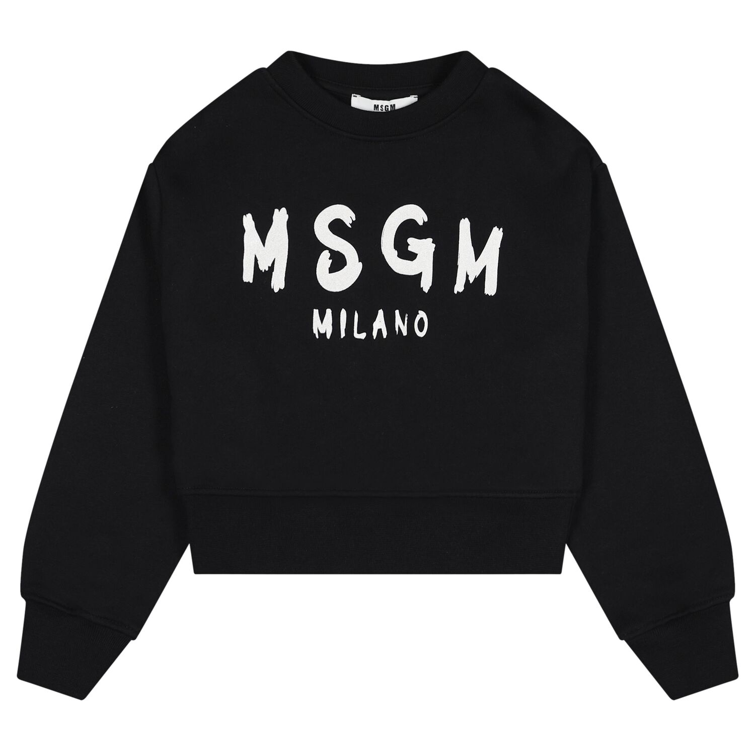 Girls Black & White Logo Sweatshirt, 1, hi-res