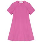 Girls Pink Logo Dress, 1, hi-res