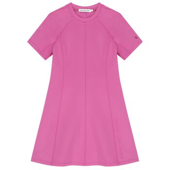 Girls Pink Logo Dress