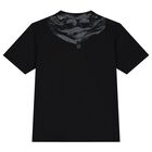 Boys Black Logo T-Shirt, 4, hi-res