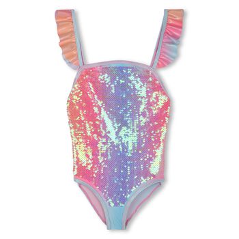 Girls Pink Gradient Swimsuit