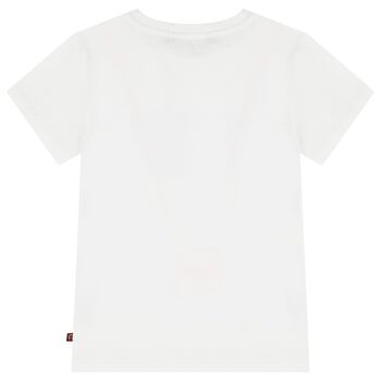 Girls White Logo Bag T-Shirt