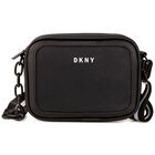 Girls Black Logo Handbag, 1, hi-res