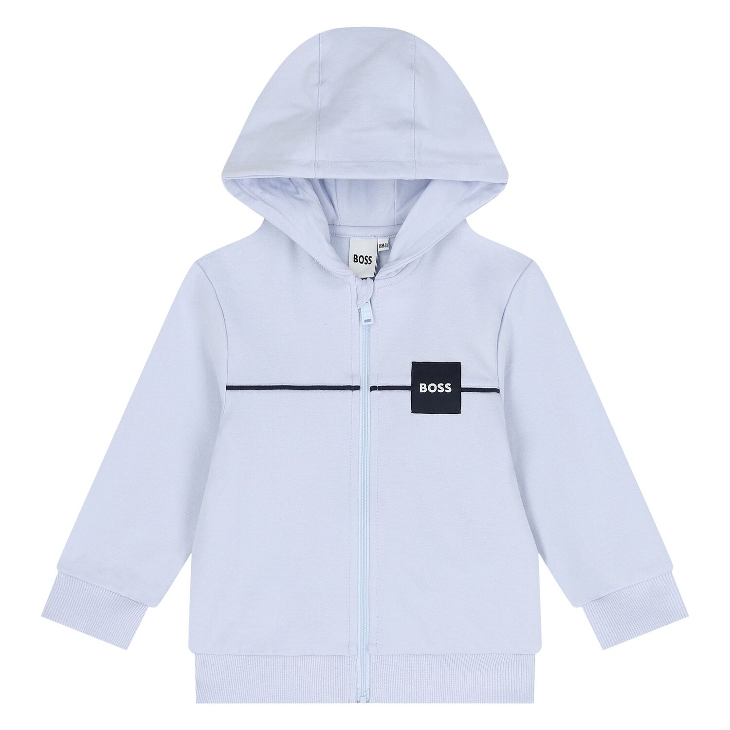 Baby Boys Blue & White Logo Tracksuit Set, 1, hi-res